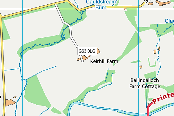 G63 0LG map - OS VectorMap District (Ordnance Survey) G63 0LG map - OS VectorMap District (Ordnance Survey)