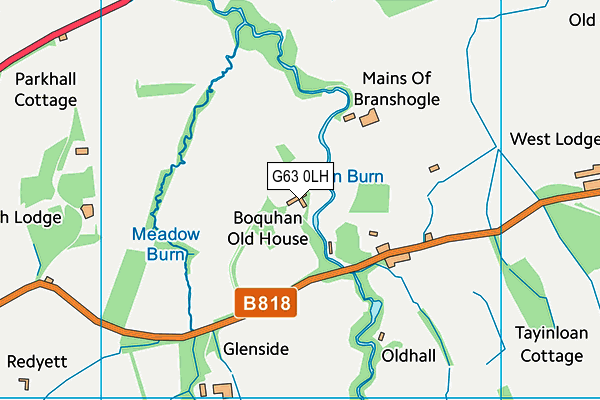 G63 0LH map - OS VectorMap District (Ordnance Survey) G63 0LH map - OS VectorMap District (Ordnance Survey)