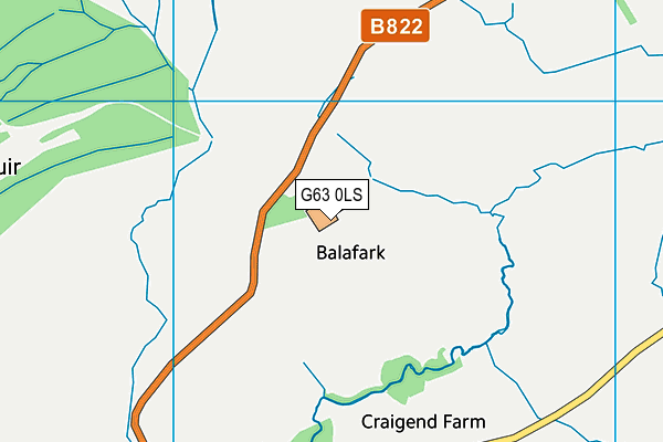 G63 0LS map - OS VectorMap District (Ordnance Survey) G63 0LS map - OS VectorMap District (Ordnance Survey)