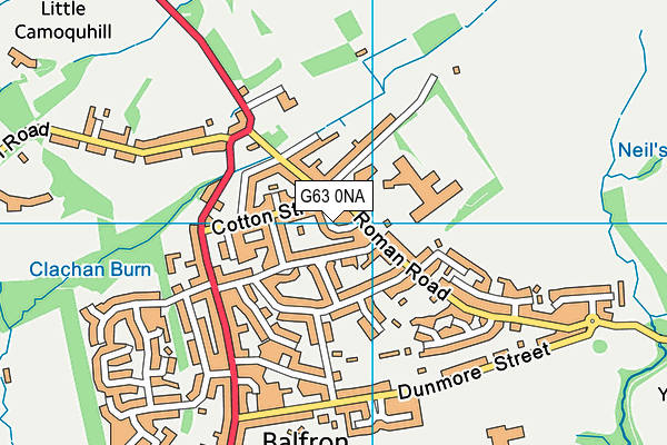 G63 0NA map - OS VectorMap District (Ordnance Survey) G63 0NA map - OS VectorMap District (Ordnance Survey)