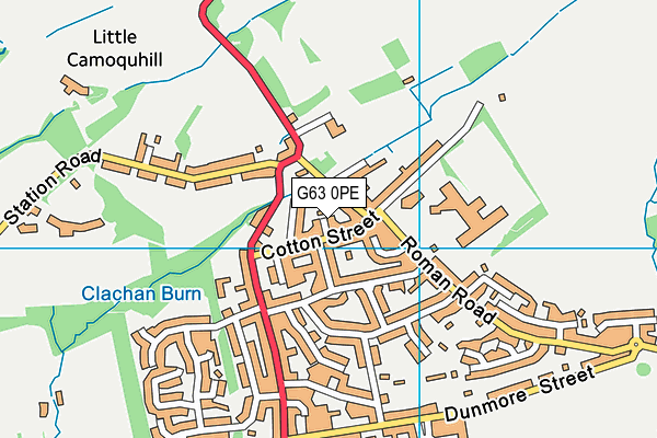 G63 0PE map - OS VectorMap District (Ordnance Survey) G63 0PE map - OS VectorMap District (Ordnance Survey)