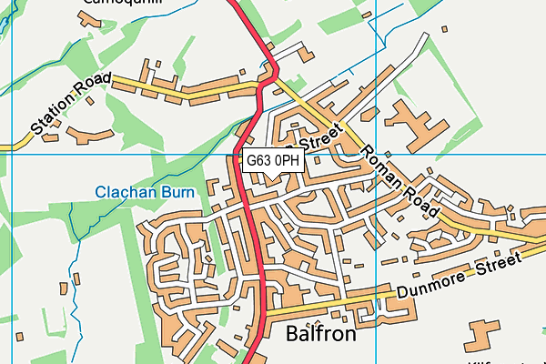 G63 0PH map - OS VectorMap District (Ordnance Survey) G63 0PH map - OS VectorMap District (Ordnance Survey)