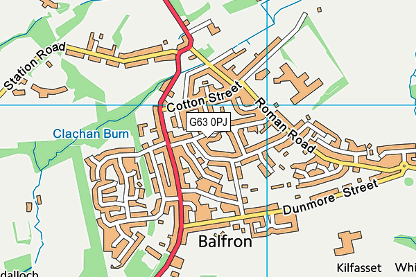 G63 0PJ map - OS VectorMap District (Ordnance Survey) G63 0PJ map - OS VectorMap District (Ordnance Survey)