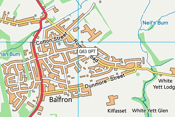 G63 0PT map - OS VectorMap District (Ordnance Survey) G63 0PT map - OS VectorMap District (Ordnance Survey)