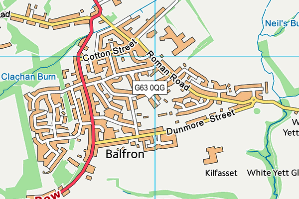 G63 0QG map - OS VectorMap District (Ordnance Survey) G63 0QG map - OS VectorMap District (Ordnance Survey)