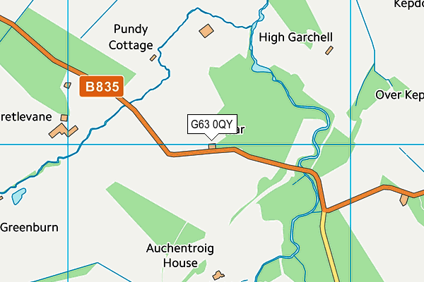 G63 0QY map - OS VectorMap District (Ordnance Survey) G63 0QY map - OS VectorMap District (Ordnance Survey)
