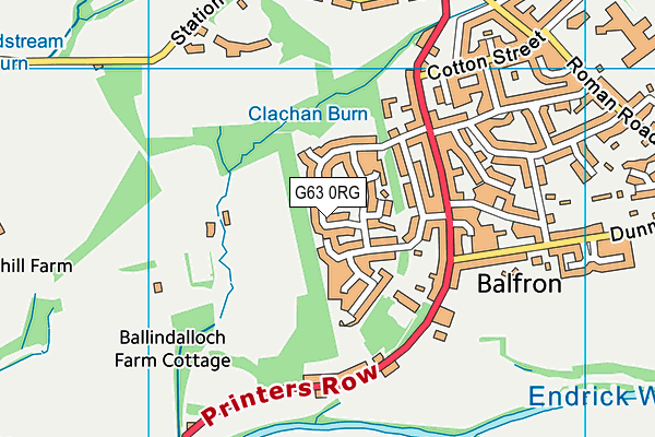 G63 0RG map - OS VectorMap District (Ordnance Survey) G63 0RG map - OS VectorMap District (Ordnance Survey)
