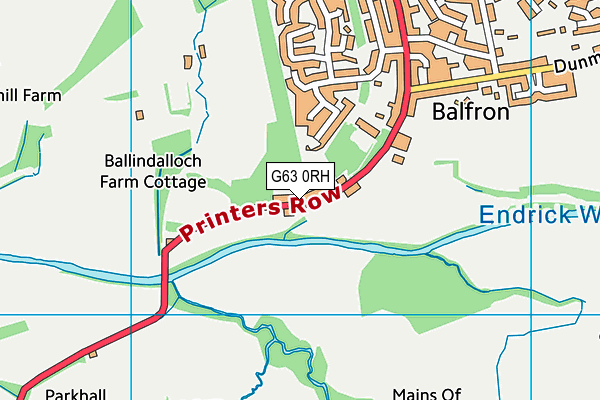 G63 0RH map - OS VectorMap District (Ordnance Survey) G63 0RH map - OS VectorMap District (Ordnance Survey)
