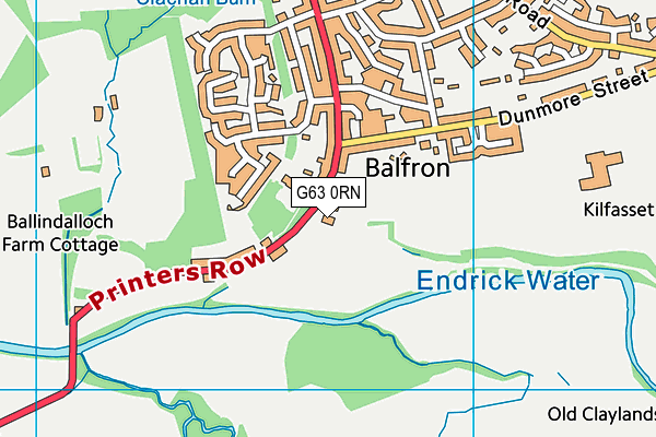 G63 0RN map - OS VectorMap District (Ordnance Survey) G63 0RN map - OS VectorMap District (Ordnance Survey)