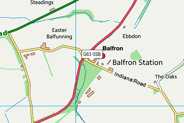G63 0SB map - OS VectorMap District (Ordnance Survey) G63 0SB map - OS VectorMap District (Ordnance Survey)