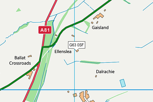 G63 0SF map - OS VectorMap District (Ordnance Survey) G63 0SF map - OS VectorMap District (Ordnance Survey)