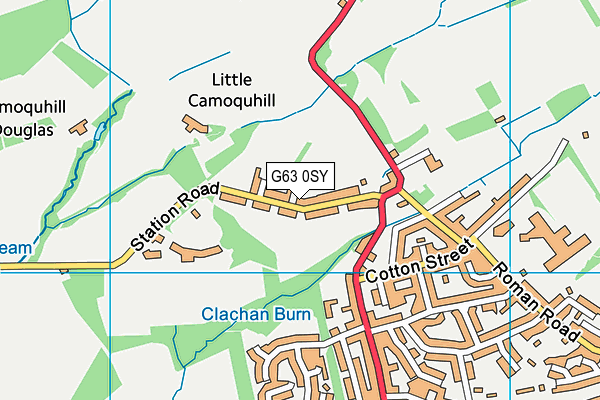 G63 0SY map - OS VectorMap District (Ordnance Survey) G63 0SY map - OS VectorMap District (Ordnance Survey)