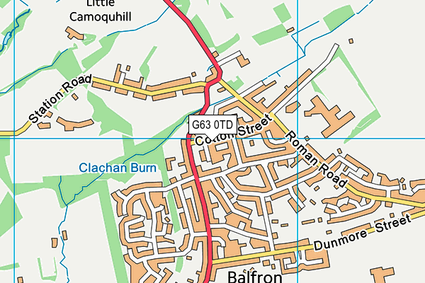 G63 0TD map - OS VectorMap District (Ordnance Survey) G63 0TD map - OS VectorMap District (Ordnance Survey)