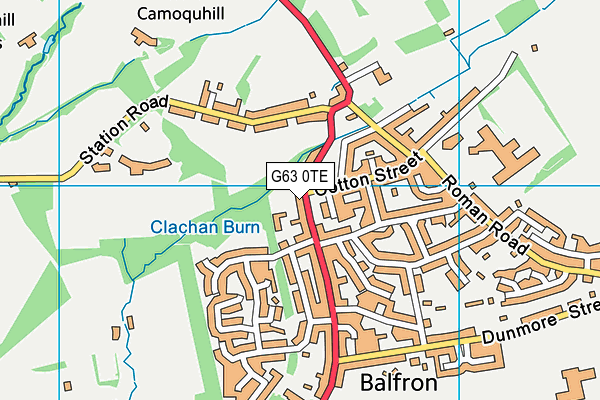 G63 0TE map - OS VectorMap District (Ordnance Survey) G63 0TE map - OS VectorMap District (Ordnance Survey)