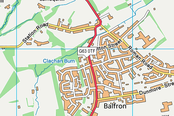 G63 0TF map - OS VectorMap District (Ordnance Survey) G63 0TF map - OS VectorMap District (Ordnance Survey)
