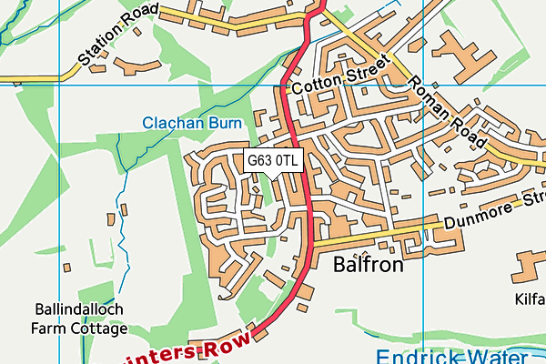 G63 0TL map - OS VectorMap District (Ordnance Survey) G63 0TL map - OS VectorMap District (Ordnance Survey)