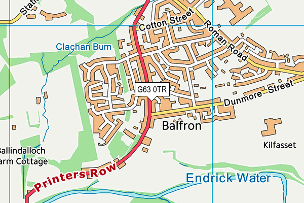 G63 0TR map - OS VectorMap District (Ordnance Survey) G63 0TR map - OS VectorMap District (Ordnance Survey)