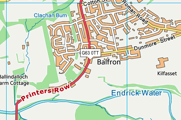 G63 0TT map - OS VectorMap District (Ordnance Survey) G63 0TT map - OS VectorMap District (Ordnance Survey)