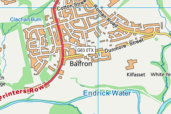 G63 0TX map - OS VectorMap District (Ordnance Survey) G63 0TX map - OS VectorMap District (Ordnance Survey)
