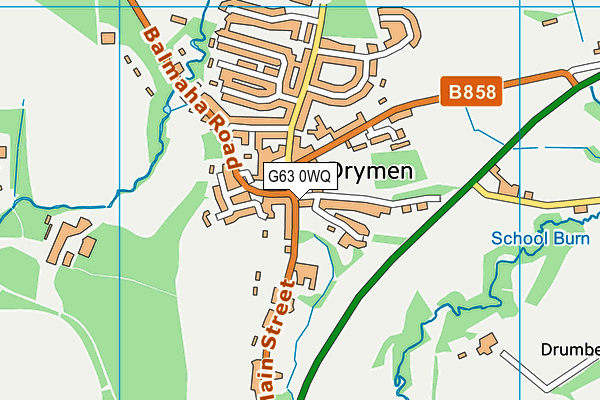 G63 0WQ map - OS VectorMap District (Ordnance Survey)