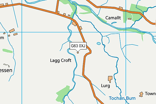 G63 0XJ map - OS VectorMap District (Ordnance Survey)