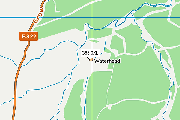 G63 0XL map - OS VectorMap District (Ordnance Survey)