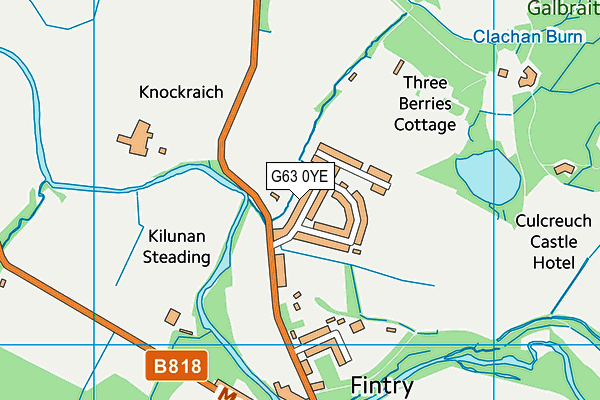 G63 0YE map - OS VectorMap District (Ordnance Survey) G63 0YE map - OS VectorMap District (Ordnance Survey)