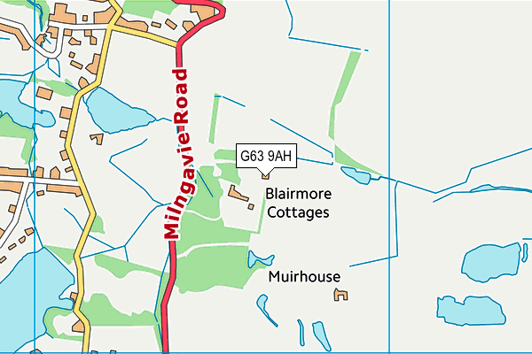 G63 9AH map - OS VectorMap District (Ordnance Survey) G63 9AH map - OS VectorMap District (Ordnance Survey)