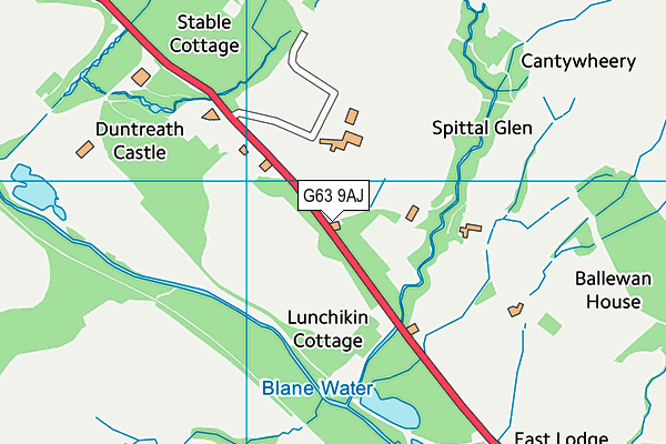 G63 9AJ map - OS VectorMap District (Ordnance Survey) G63 9AJ map - OS VectorMap District (Ordnance Survey)