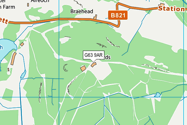 G63 9AR map - OS VectorMap District (Ordnance Survey) G63 9AR map - OS VectorMap District (Ordnance Survey)