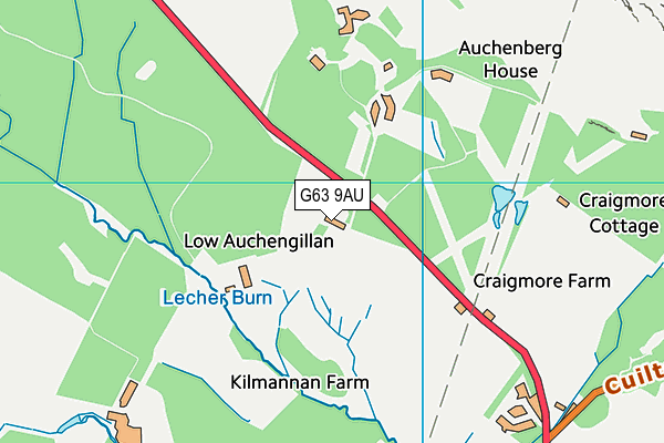 G63 9AU map - OS VectorMap District (Ordnance Survey) G63 9AU map - OS VectorMap District (Ordnance Survey)