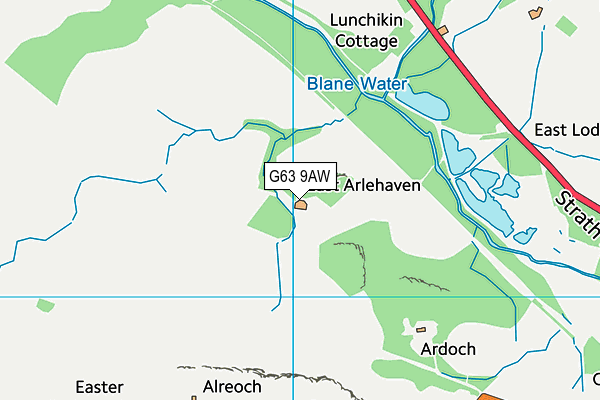 G63 9AW map - OS VectorMap District (Ordnance Survey) G63 9AW map - OS VectorMap District (Ordnance Survey)