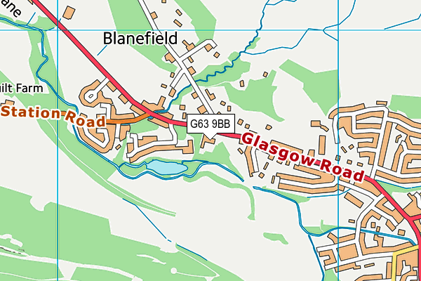 G63 9BB map - OS VectorMap District (Ordnance Survey) G63 9BB map - OS VectorMap District (Ordnance Survey)