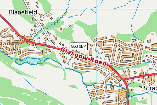 G63 9BP map - OS VectorMap District (Ordnance Survey)