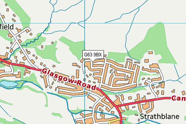 G63 9BX map - OS VectorMap District (Ordnance Survey) G63 9BX map - OS VectorMap District (Ordnance Survey)