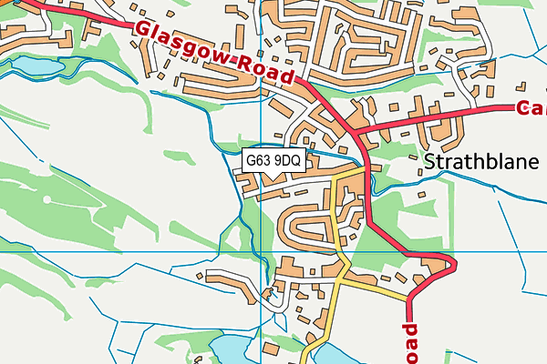 G63 9DQ map - OS VectorMap District (Ordnance Survey) G63 9DQ map - OS VectorMap District (Ordnance Survey)