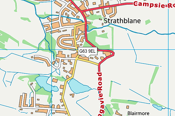 G63 9EL map - OS VectorMap District (Ordnance Survey) G63 9EL map - OS VectorMap District (Ordnance Survey)