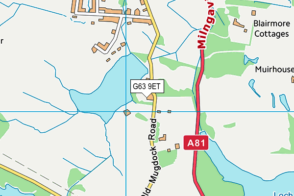 G63 9ET map - OS VectorMap District (Ordnance Survey) G63 9ET map - OS VectorMap District (Ordnance Survey)