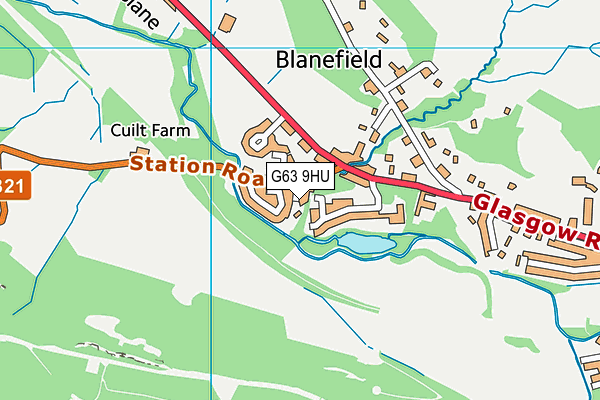 G63 9HU map - OS VectorMap District (Ordnance Survey) G63 9HU map - OS VectorMap District (Ordnance Survey)