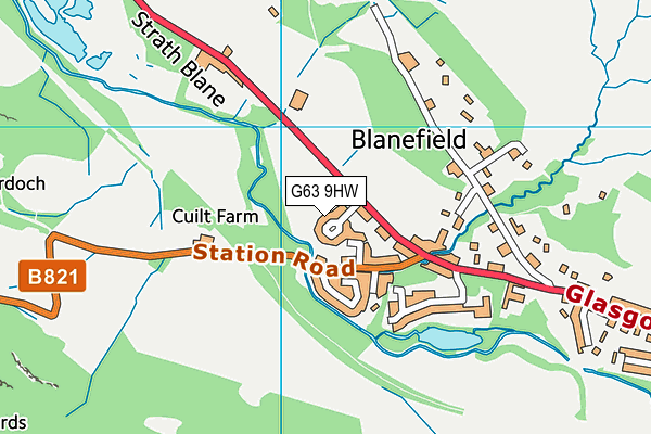 G63 9HW map - OS VectorMap District (Ordnance Survey) G63 9HW map - OS VectorMap District (Ordnance Survey)