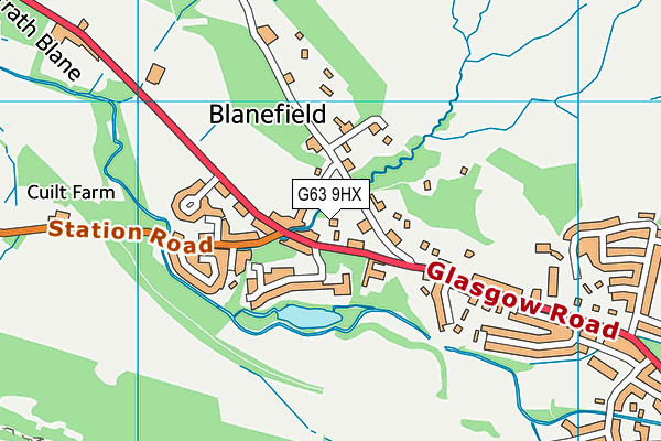 G63 9HX map - OS VectorMap District (Ordnance Survey) G63 9HX map - OS VectorMap District (Ordnance Survey)