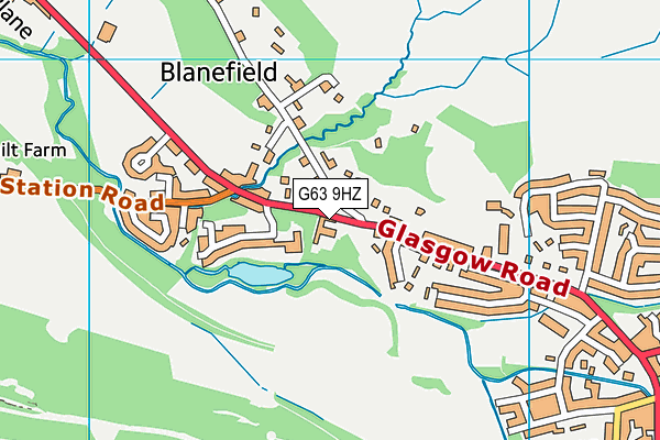G63 9HZ map - OS VectorMap District (Ordnance Survey) G63 9HZ map - OS VectorMap District (Ordnance Survey)