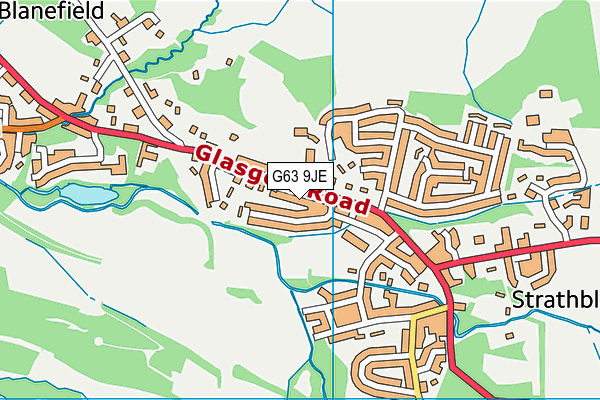 G63 9JE map - OS VectorMap District (Ordnance Survey) G63 9JE map - OS VectorMap District (Ordnance Survey)