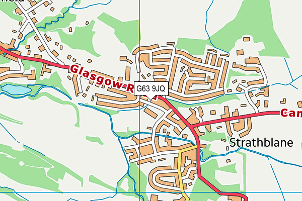 G63 9JQ map - OS VectorMap District (Ordnance Survey) G63 9JQ map - OS VectorMap District (Ordnance Survey)