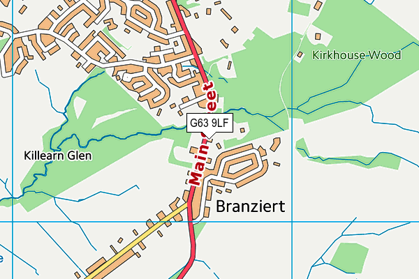 G63 9LF map - OS VectorMap District (Ordnance Survey)