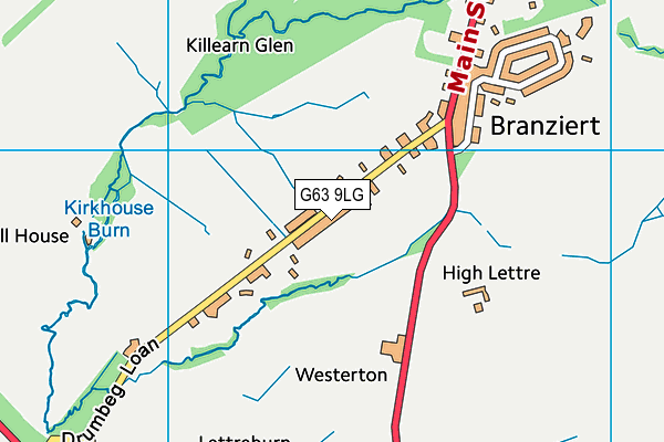 G63 9LG map - OS VectorMap District (Ordnance Survey) G63 9LG map - OS VectorMap District (Ordnance Survey)