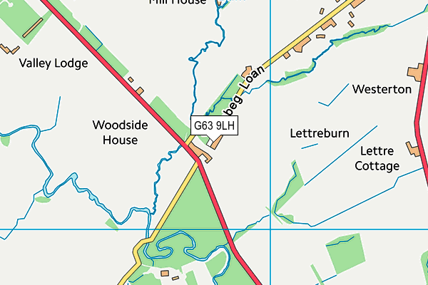 G63 9LH map - OS VectorMap District (Ordnance Survey) G63 9LH map - OS VectorMap District (Ordnance Survey)