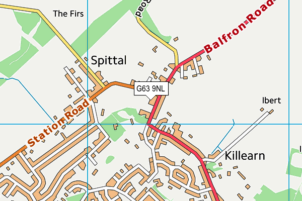 G63 9NL map - OS VectorMap District (Ordnance Survey) G63 9NL map - OS VectorMap District (Ordnance Survey)