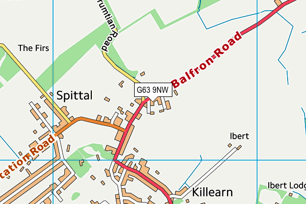 G63 9NW map - OS VectorMap District (Ordnance Survey) G63 9NW map - OS VectorMap District (Ordnance Survey)