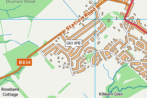 G63 9PB map - OS VectorMap District (Ordnance Survey) G63 9PB map - OS VectorMap District (Ordnance Survey)
